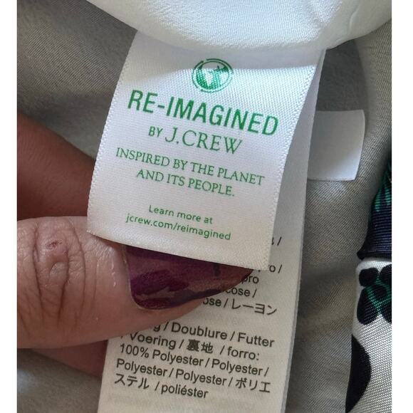 J CREW COLLECTION emerald green white floral paisley long ruffle maxi dress - Picture 12 of 15